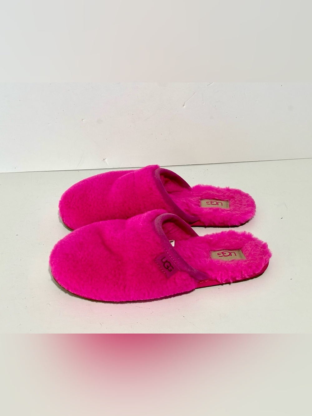 UGG Fluffette Women's Size 8 Cosy Slippers Rock Rose Pink Plush Soft - Picture 9 of 10
